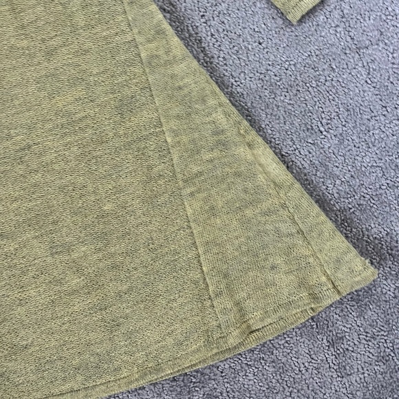 Eileen Fisher Green Sheer Fishnet Wool Open Front Cardigan - Picture 2 of 4